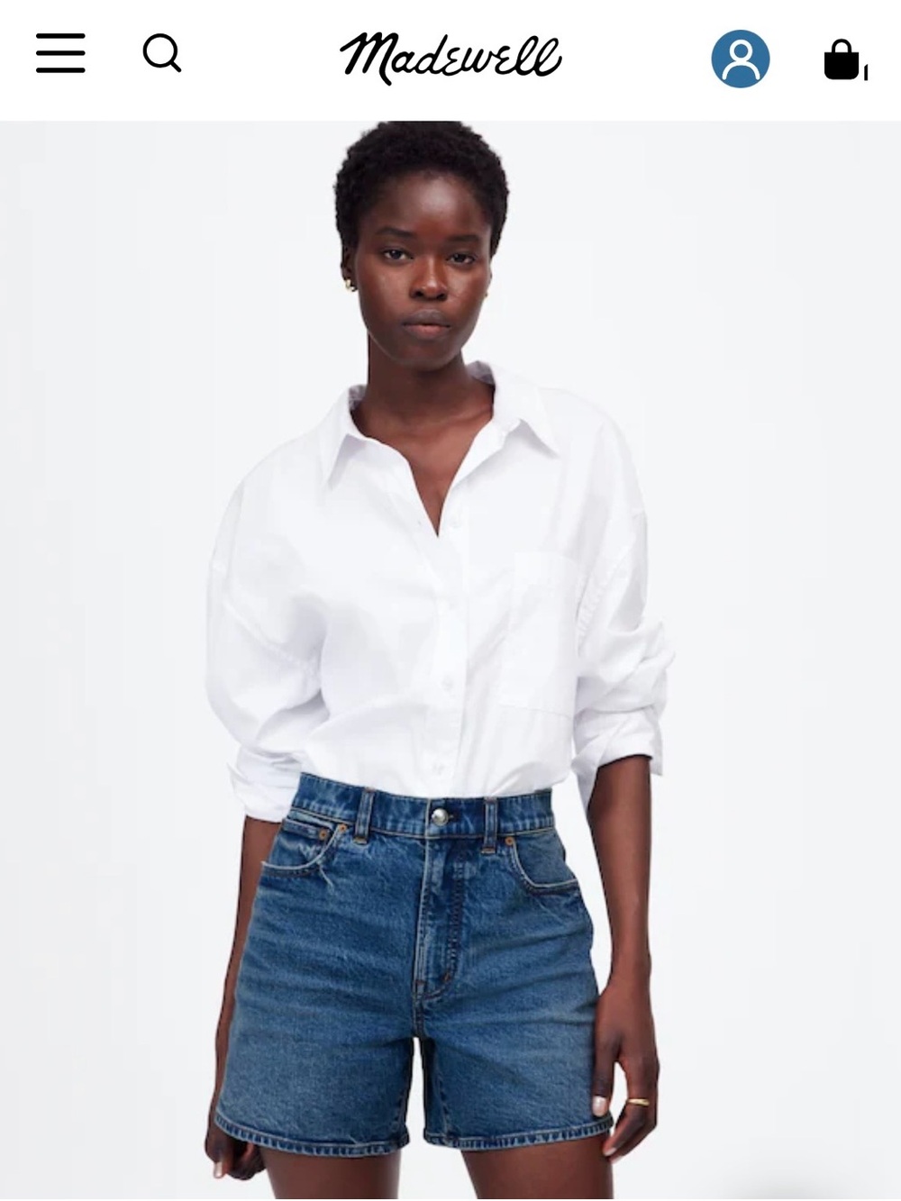 Madewell The Perfect Vintage Mid-Length Jean Short - Picture 8 of 11